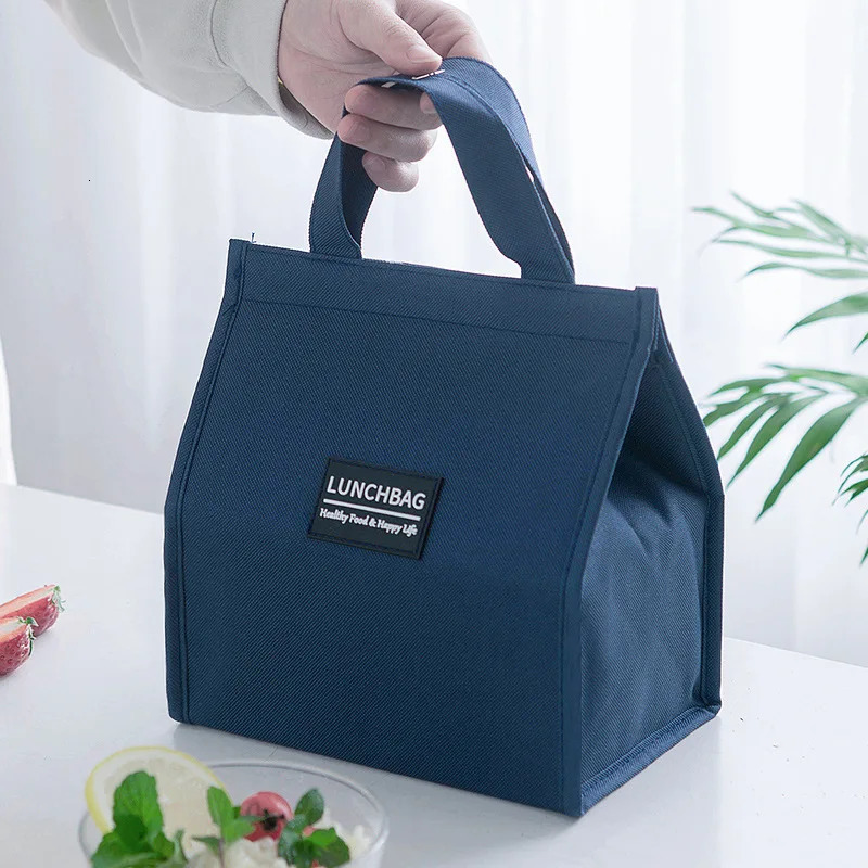 High Capacity Portable Oxford Lunch Bags Picnic School Food Bento Thermal Insulated Fresh Cooler Tote Bag Storage Container 240925