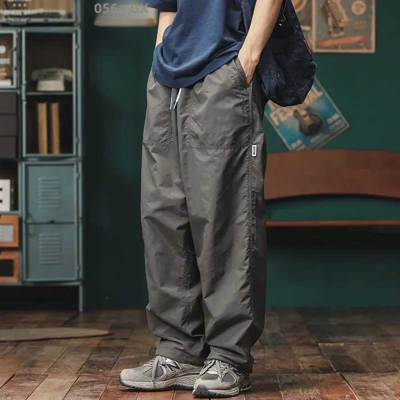 Japanese fashion brand wide leg cargo pants loose fitting straight leg casual pants autumn new retro outdoor sports pants W241009