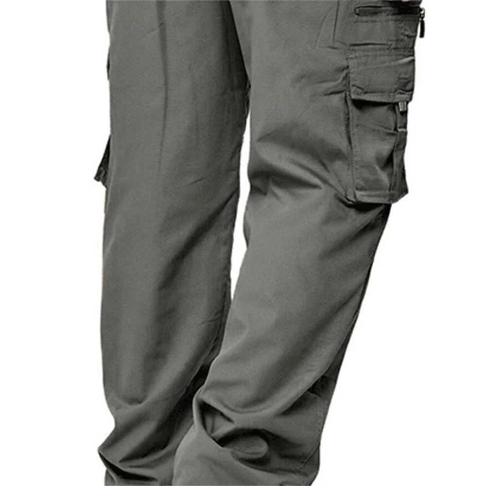 Mens loose straight leg fashion casual mens fashion casual multi pocket loose straight leg surpasses mens casual pants W241009