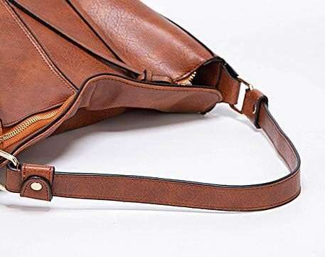 Cici Women's Handbags Hobo Shoulder Bags Large Ladies PU Leather Purse and Bag brown