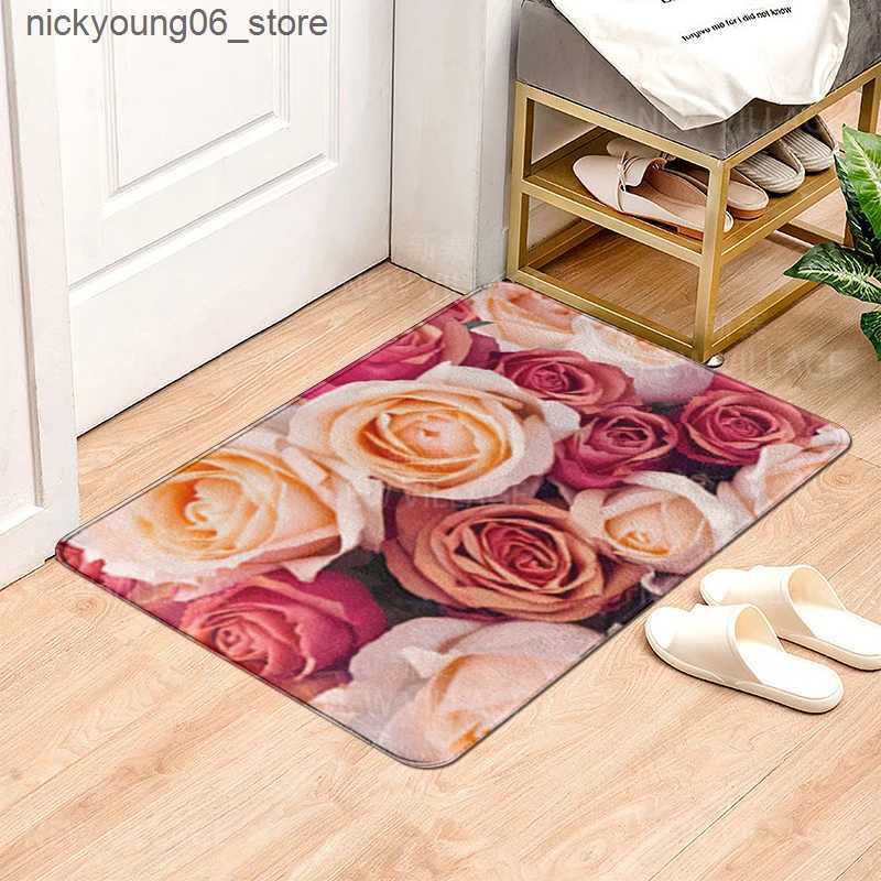 Non-Slip Bath Mats House entrance carpet Home doormat Animal oil painting style Room Foot mat bathroom non-slip mat Kitchen water absorption mat L2409