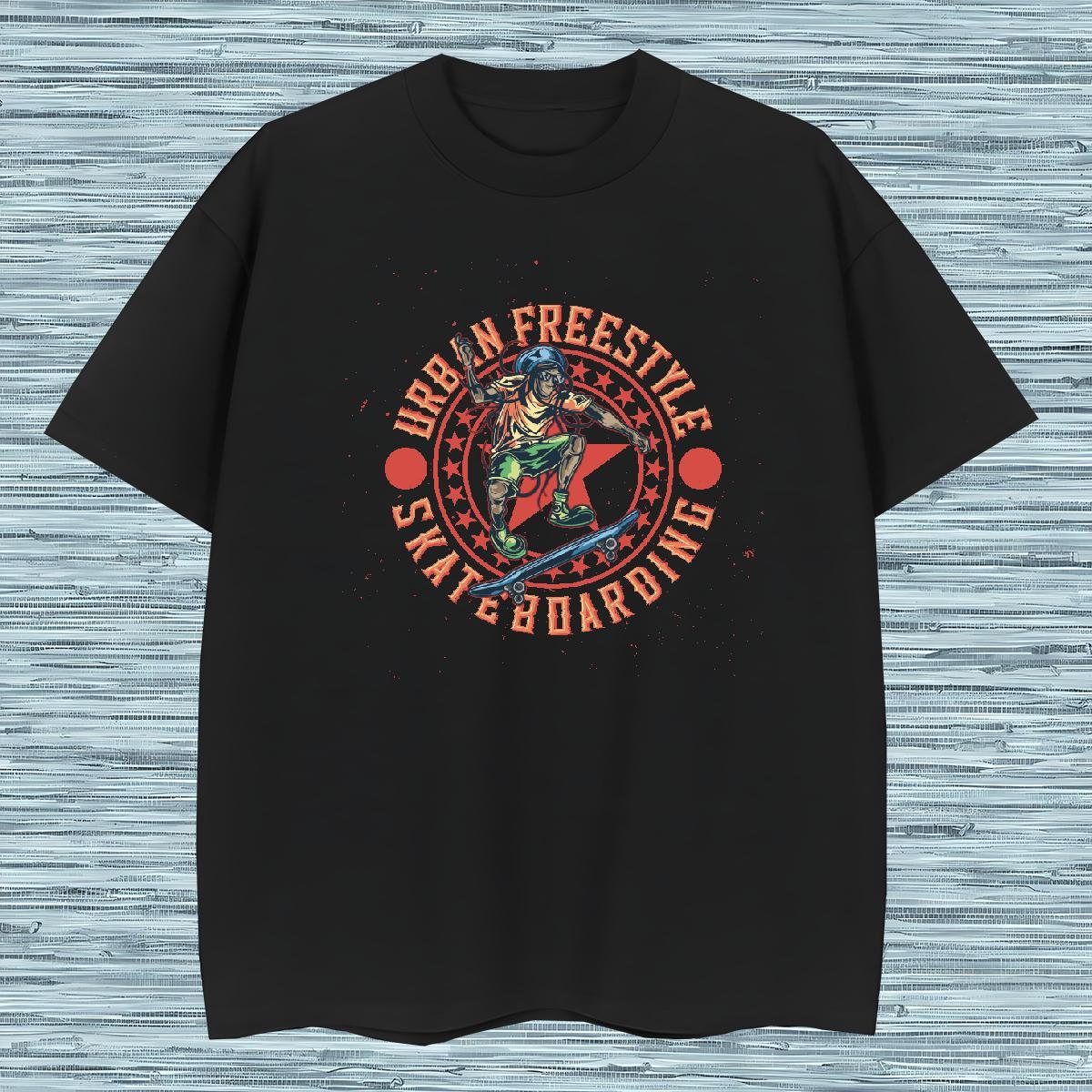 Comfortable T shirt 100% Cotton 230g skateboarding Anime Printing Street Floral Print O-Neck Short Sleeve Tshirts Wholesale Clothings