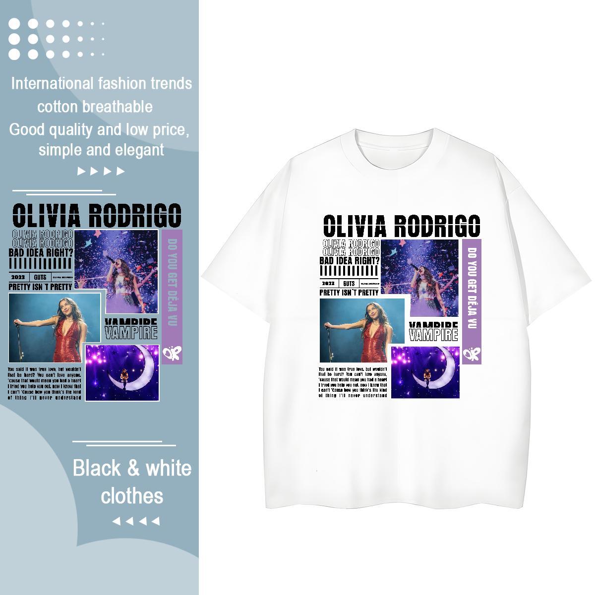 2024 T-Shirts for Women 230g 100% Cotton Short Sleeve O-Neck Summer Casual OLIVIA Women Tshirts Free Shipping DIY Logo Tops Tees