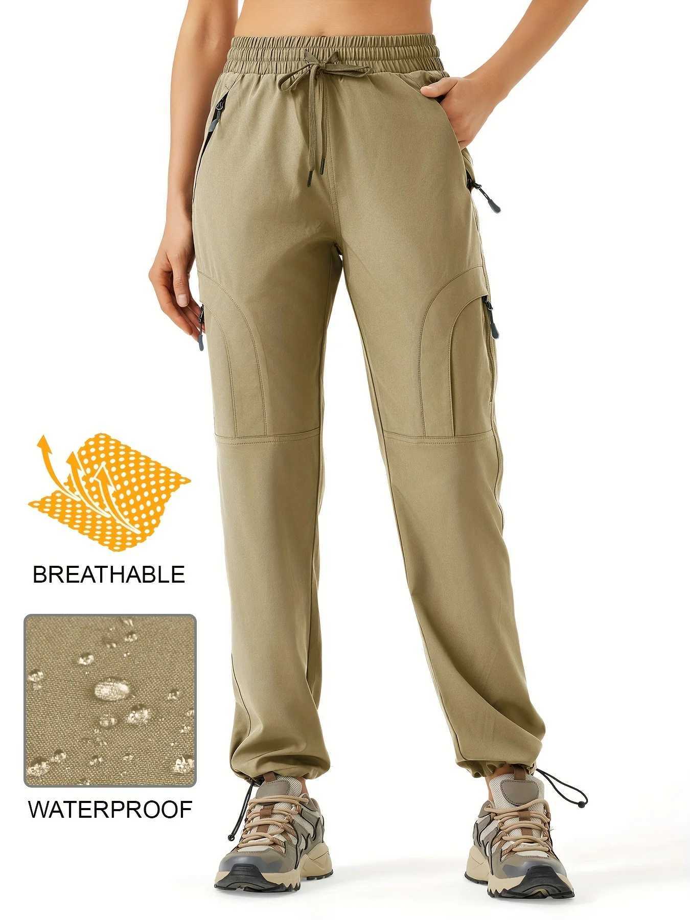 Womens hiking pants quick drying UPF 50 travel golf pants lightweight camping work pants zipper pocket W241009