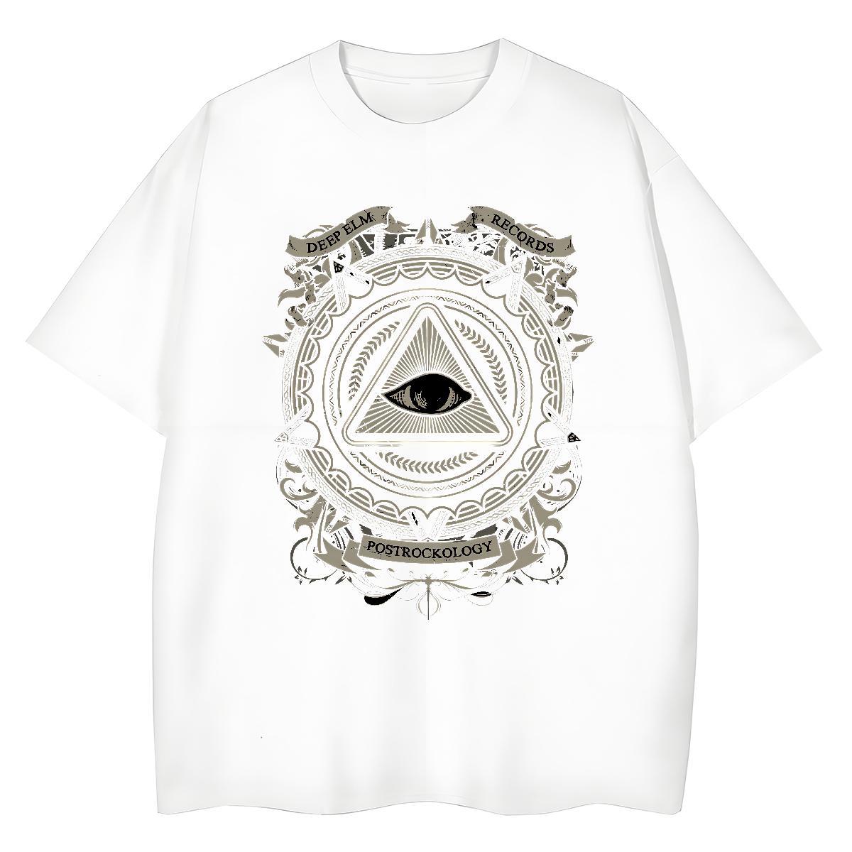 New T Shirts Women 230g Cotton O-Neck Short Sleeve High Street Hip Hop eye of the devil Women Tshirts Soft Black Oversized Clothes Shirt