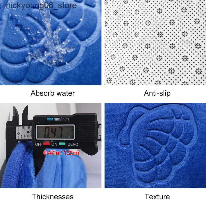 Non-Slip Bath Mats Soft Absorbent Kitchen MatNon-Slip Shell Starfish Conch Print Bath MatToilet MatThicken Shower Mat for Shower Bathtub Slip L240910