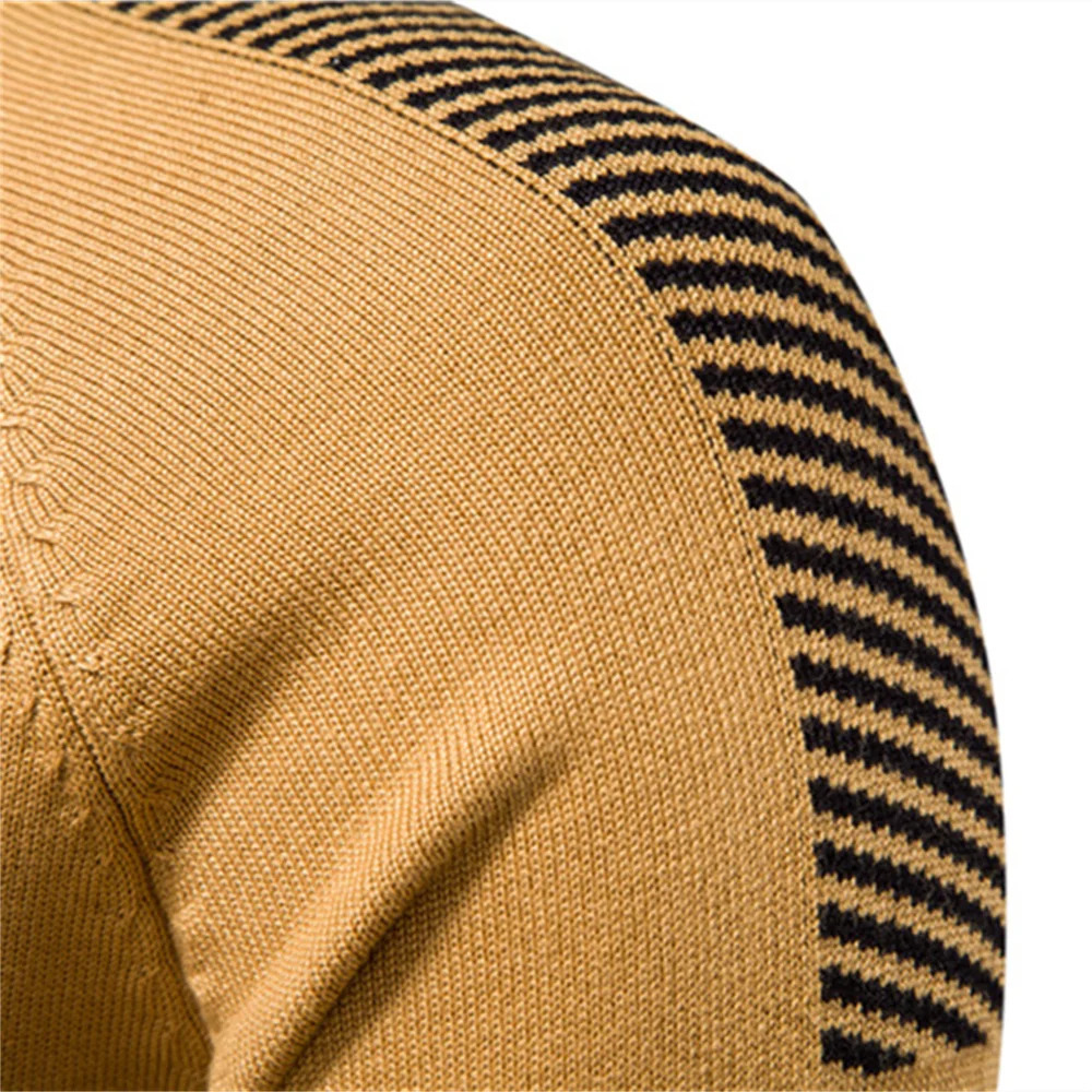 AIOPESON Spliced Drop Sleeve Sweater Men Casual Oneck Slim Fit Pullovers Mens Sweaters Winter Warm Knitted for 240930