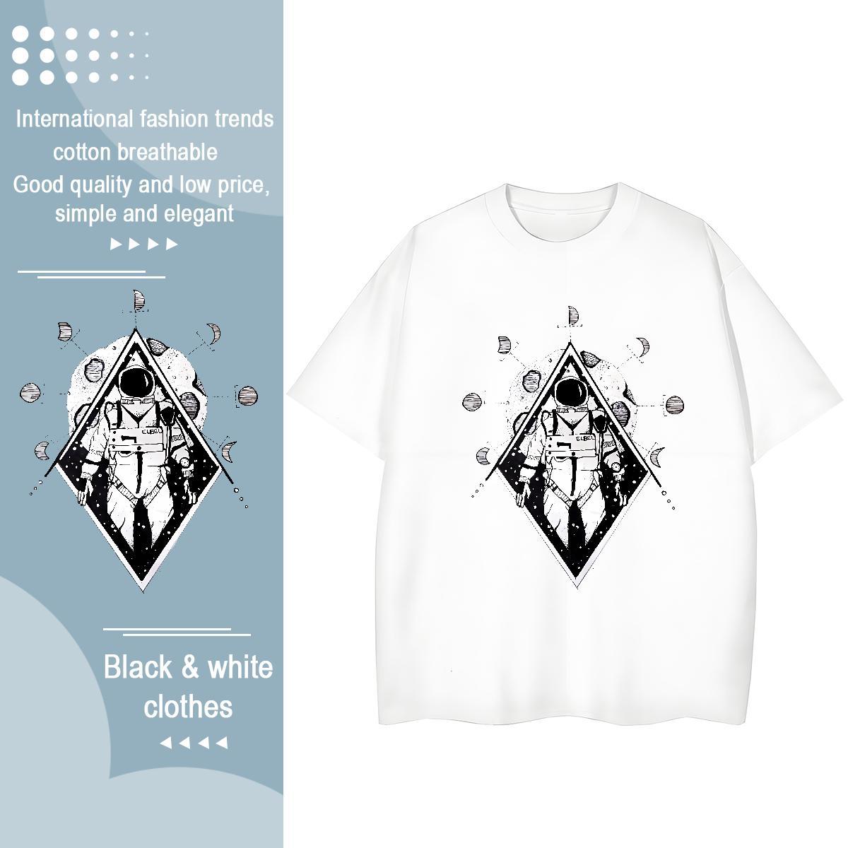 Fashion T-Shirts 100% Cotton 230g O Neck Short Sleeves Daily Outfit eye of the devil Woman Tshirt Nice DIY Printed Tees