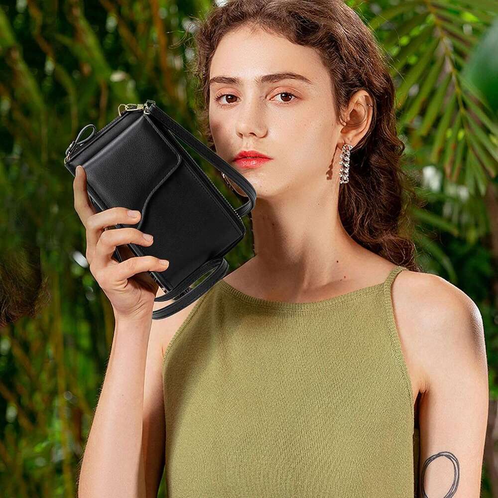 Small Leather Shoulder Bag, Bag CellPhone Wallet Purse Lightweight Crossbody Handbags for Women