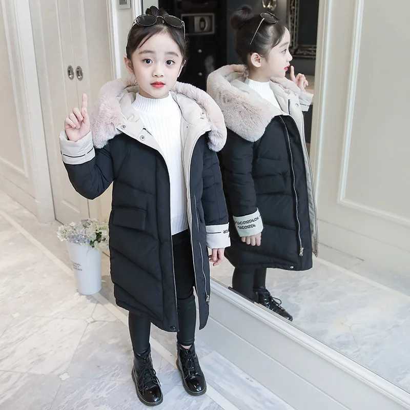 Down Coat Children Winter Down Cotton Jacket 2024 New Fashion Girl Clothing s Clothes Thicken warm Parka Hooded Snowsuit Outerwear Coat H241010