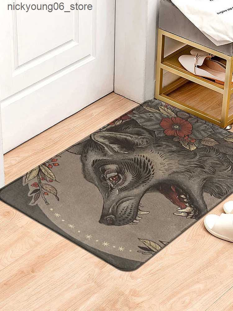 Non-Slip Bath Mats Oil painting Doormat Bathroom Printed Polyeste Kitchen Door Floor Carpet Cute Animal Decoration Floor Rug Door Mat Bath Mat L240910