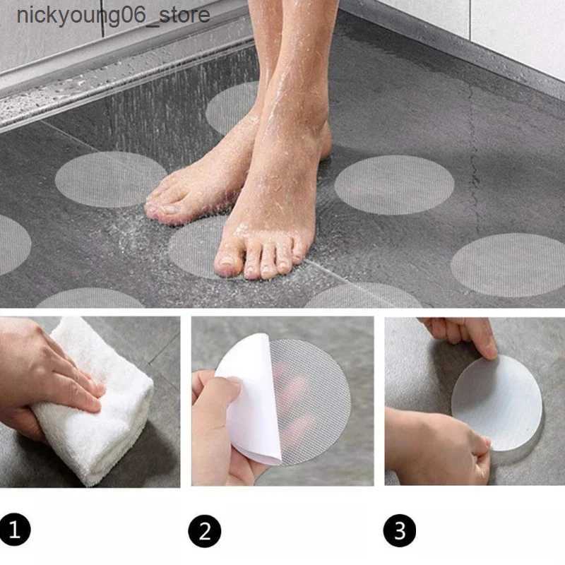 Non-Slip Bath Mats 12PCS Bathroom Slip Transparent Non-Slip Wavy Sticker Bathtub/Step/Baby Anti-fall Purpose High Strength Paste Safety Tape Pad L2409