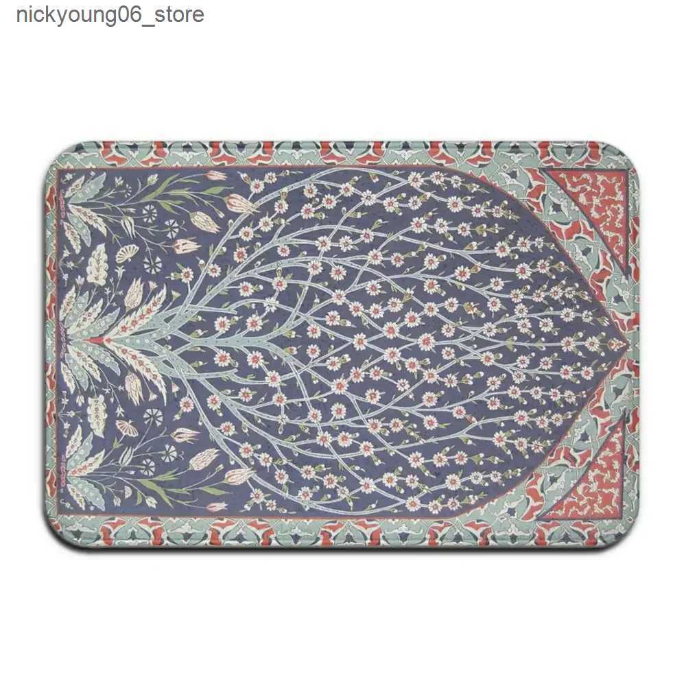 Non-Slip Bath Mats Persian Style Entrance Door Mat Non Slip Kitchen Living Room Rug Entrance Door Bathroom Mat Indoor Carpet Doormat Home Decor L24091