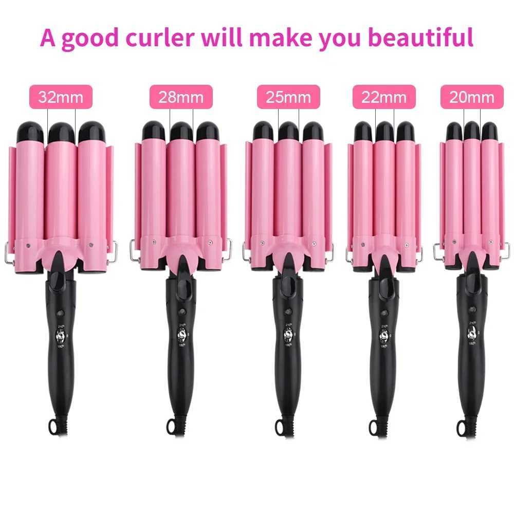 Ceramic Professional Hair Curling Iron Triple Barrel Hair-Curler Irons Hair Wave Waver Styling Tools Hair Styler Wand for WomanXJ2410