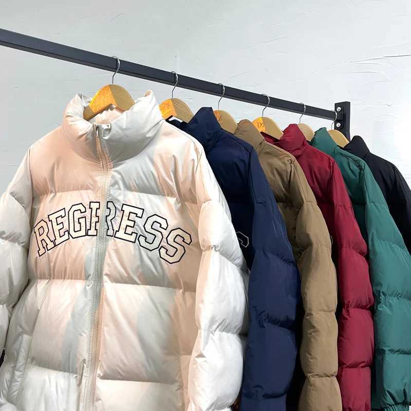 Men's Down Parkas Burgundy Embroidery Bubble Jacket Winter Warm Thicken Coat Variety of Styles Parkas Fashion Warm Casual Puffer Jacket for Men Y