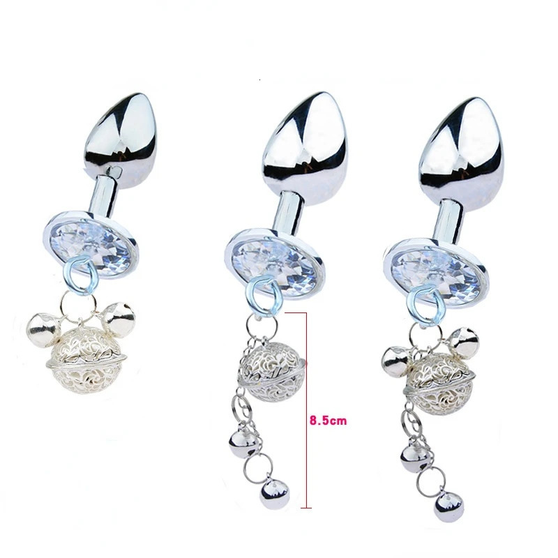 5 Sizes Stainless Steel Anal Plug Prostate Massager Butt Plug with Bell Nipple Clip Flirting Sex Toys for Couples Men Gay Women 241010