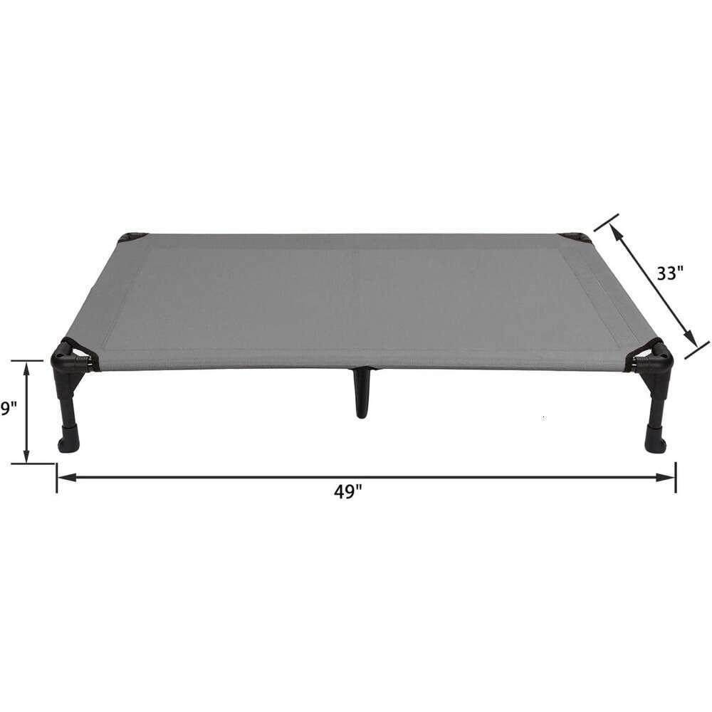 Coog Elevated Dog Bed, Portable Raised Pet Cot With Washable & Breathable Mesh, 49.0"L 33.0"W X 9.0"Th