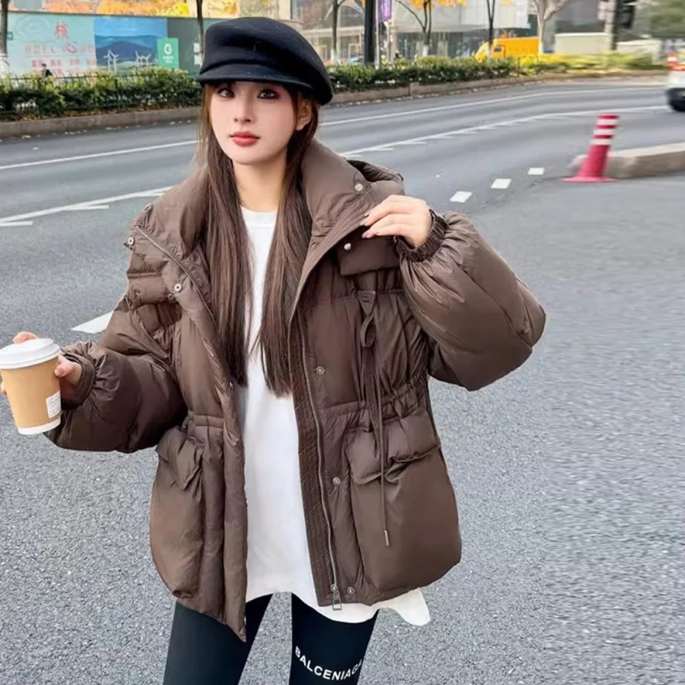 Puffer Coats Womens Jacket Hooded Short Coat Womens Winter Windproof Loose Warm Womens Coat Fashion Coat 241007