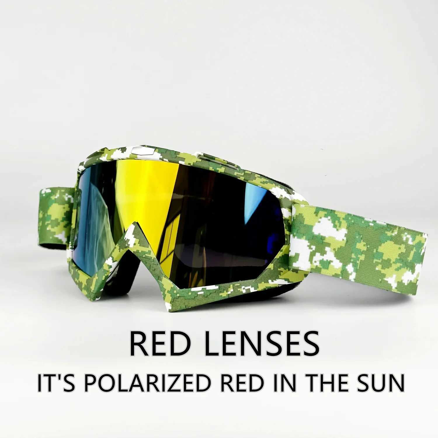 Creative off-road goggles water spinning motorcycle goggles neutral ski helmet goggles long-term spotted snow goggles CL241010