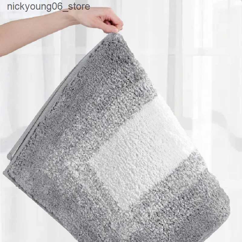 Non-Slip Bath Mats JFLEGAL Bathroom Rug Toilet Water Absorbent Mats Household Bathroom Bathroom Entrance Carpet Bath Non Slip Foot Mat 60x90cm L240910