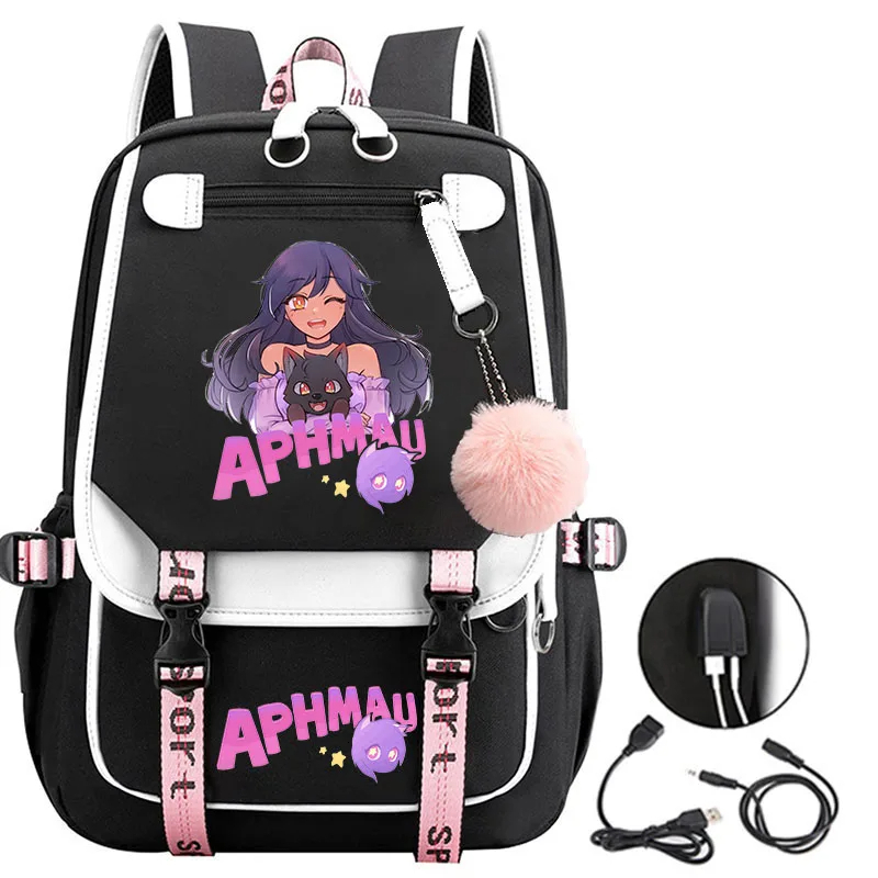 Aphmau Anime Backpack Cosplay Unisex Students School Cartoon Bookbag Laptop Travel Rucack Outdoor Bag