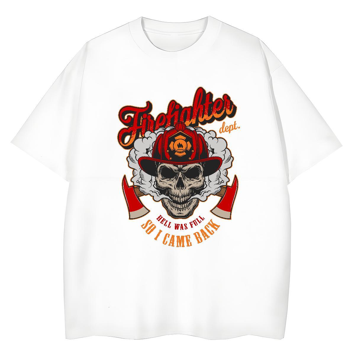 Factory Direct T Shirt For Woman 230g 100% Cotton Breathable Crew Neck Sports Casual skull Womens Tshirts Wholesale Cartoon Printing L-4XL Top Tees