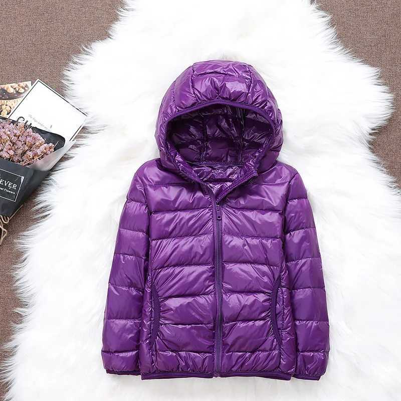 Down Coat Autumn and winter childrens feather jacket Ultralight duck down jacket suitable for boys toddlers hooded jackets and teenage girls clothing 