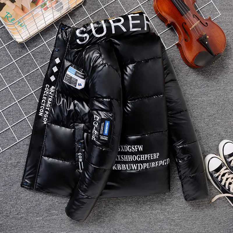 Men's Down Parkas Mens winter jacket ParkaVehicle hooded jacket trend warm Harajuku jacket mens casual zipper jacket windproof waterproof jacket 