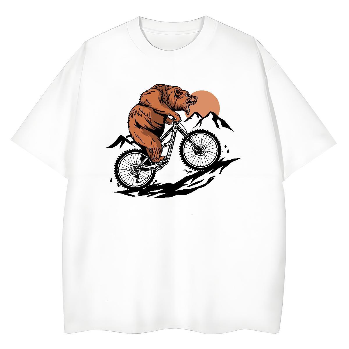 Designer Womens T Shirts 230g 100% Cotton Breathable Soft Street Wear by bike Women Tshirts Unisex DIY Anime Tee Shirt