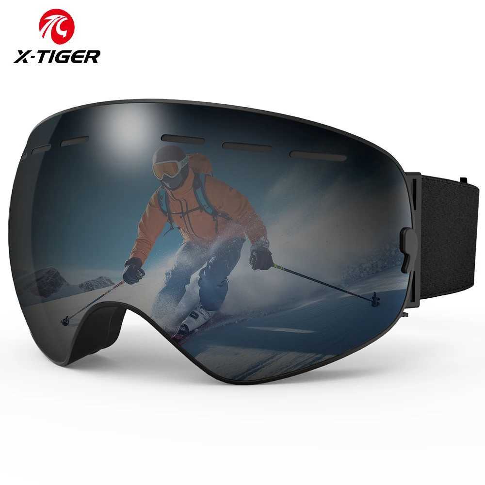 X-TIGER winter ski goggles mens ski goggles Comma Style goggles TPU UV400 double-layer lens anti fog bicycle goggles CL241010
