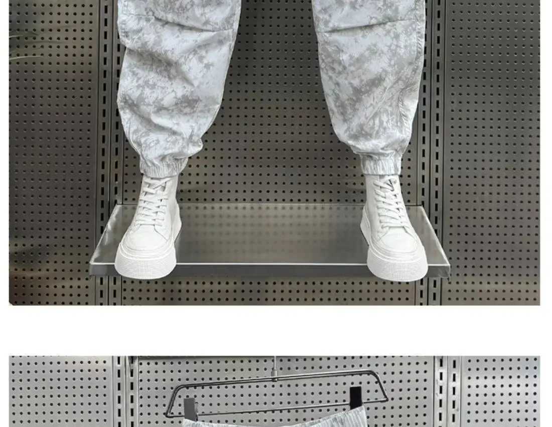 Mens Summer Clothing Cargo Pants Mens Clothing Bag Pants Mens Cutting Trouser Large Korean Dongdaemun 2024 Sports Gym W241009