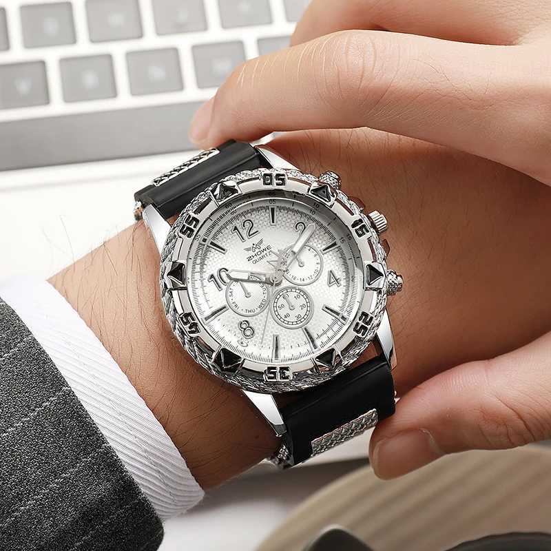 Fashion Sports Style Silicone Mens Watch Casual Wrist WatchX241010
