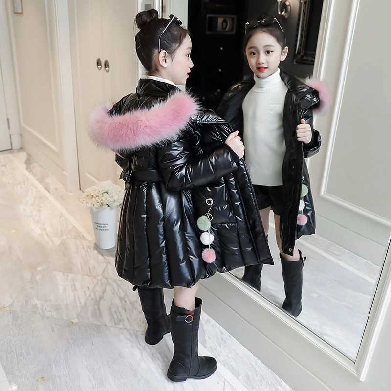 Down Coat New fashion Girl clothes Winter Jacket Warm Clothing Thick Parkas Children snowsuit s Hooded coat Snow Wear Outerwear 3-15Yrs H241010