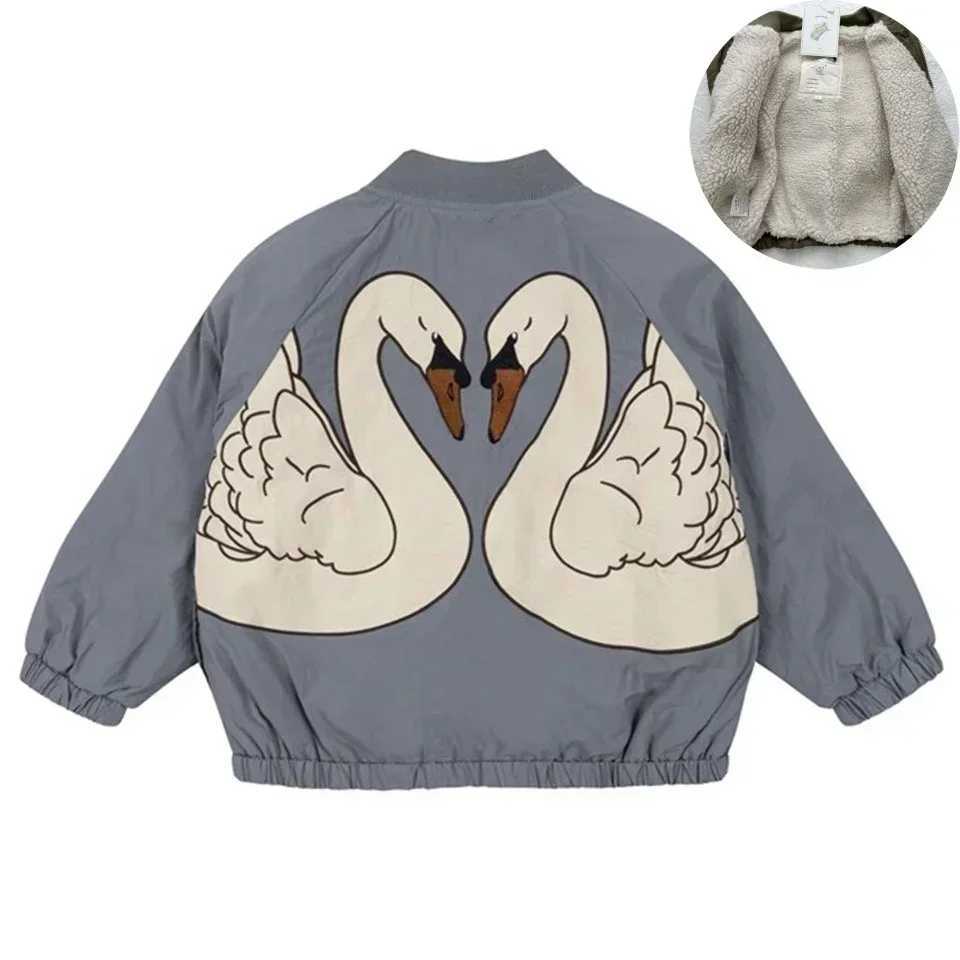 Down Coat 2024 INS KS Baby Boys Cartoon Cotton Jacket Winter Clothing Preschool Girls Ramsworth Jacket Embroidered Coat Flight Suit H241010