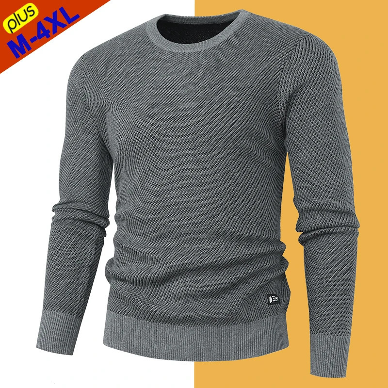 Fashion Men Sweater Pullover Casual Autumn Slim Jersey Male Winter Knitwear Jumper Tops Man Sweatshirt Plus Size 4XL 240930