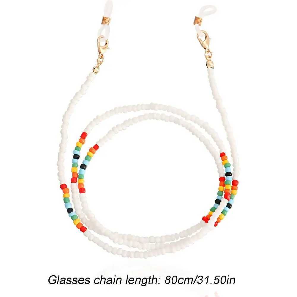Sunglasses Masking Chains for Women Colorful Rice Beads Eyeglasses Accessories New Fashion Lanyard on NecklaceX241010