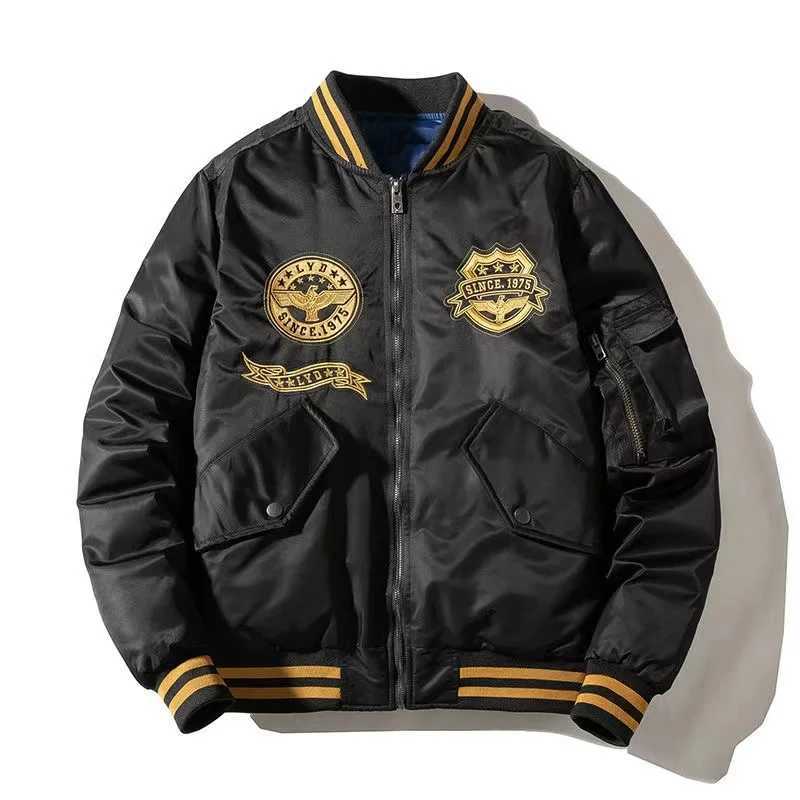 Men's Down Parkas Winter Jackets For Men Cotton Padded Outwear Quilted Embroidery Warm Zipper Pilot Strt Casual Varsity Basketball Coat Letter Y2