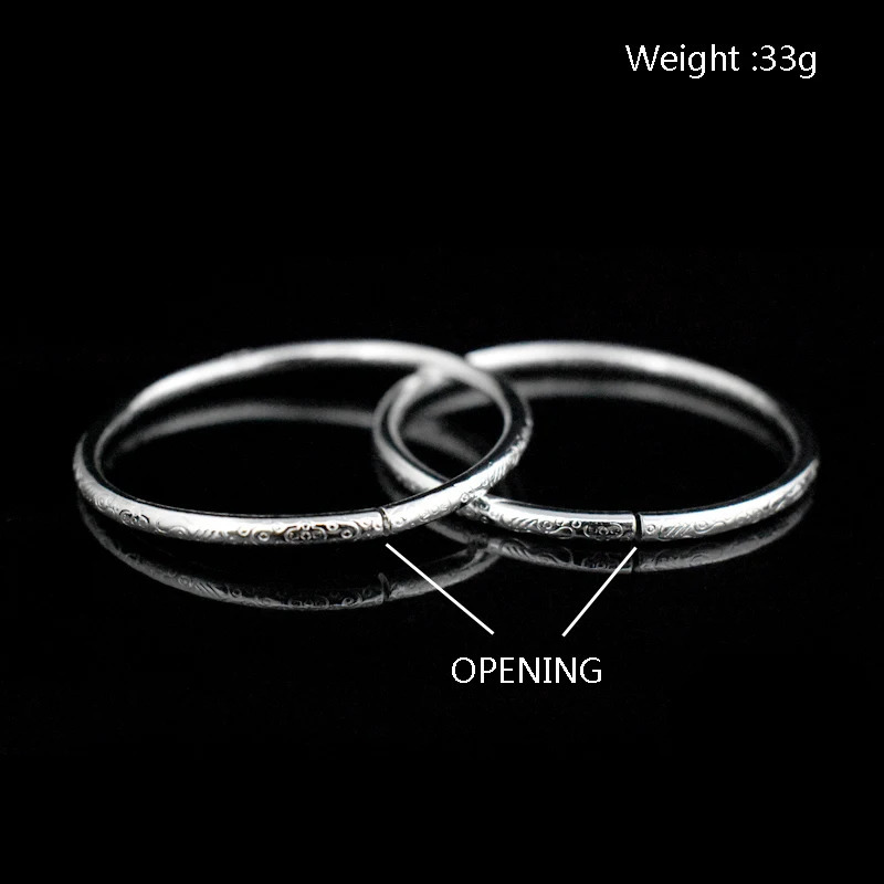 Fashionable ultra-thin two-piece silver plated open bracelet with classic floral pattern silver cuff bracelet womens jewelry gift 241007