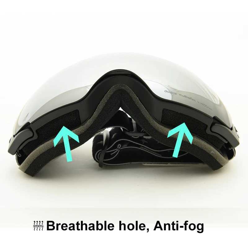Magnetic ski goggles double-layer UV400 anti fog ski goggles sled goggles sled mens sled goggles CL241010