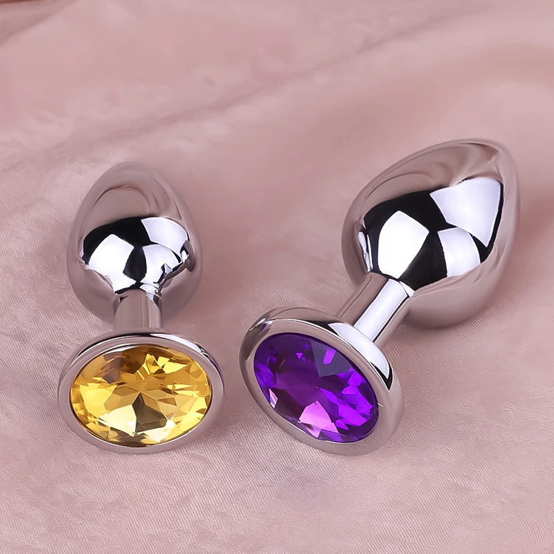 Adults Plug Anal Sex Metal Butt Plug With Jewelry Erotic Toy Mini Vibrator Anal Plug Private Good for MenWomen 241010