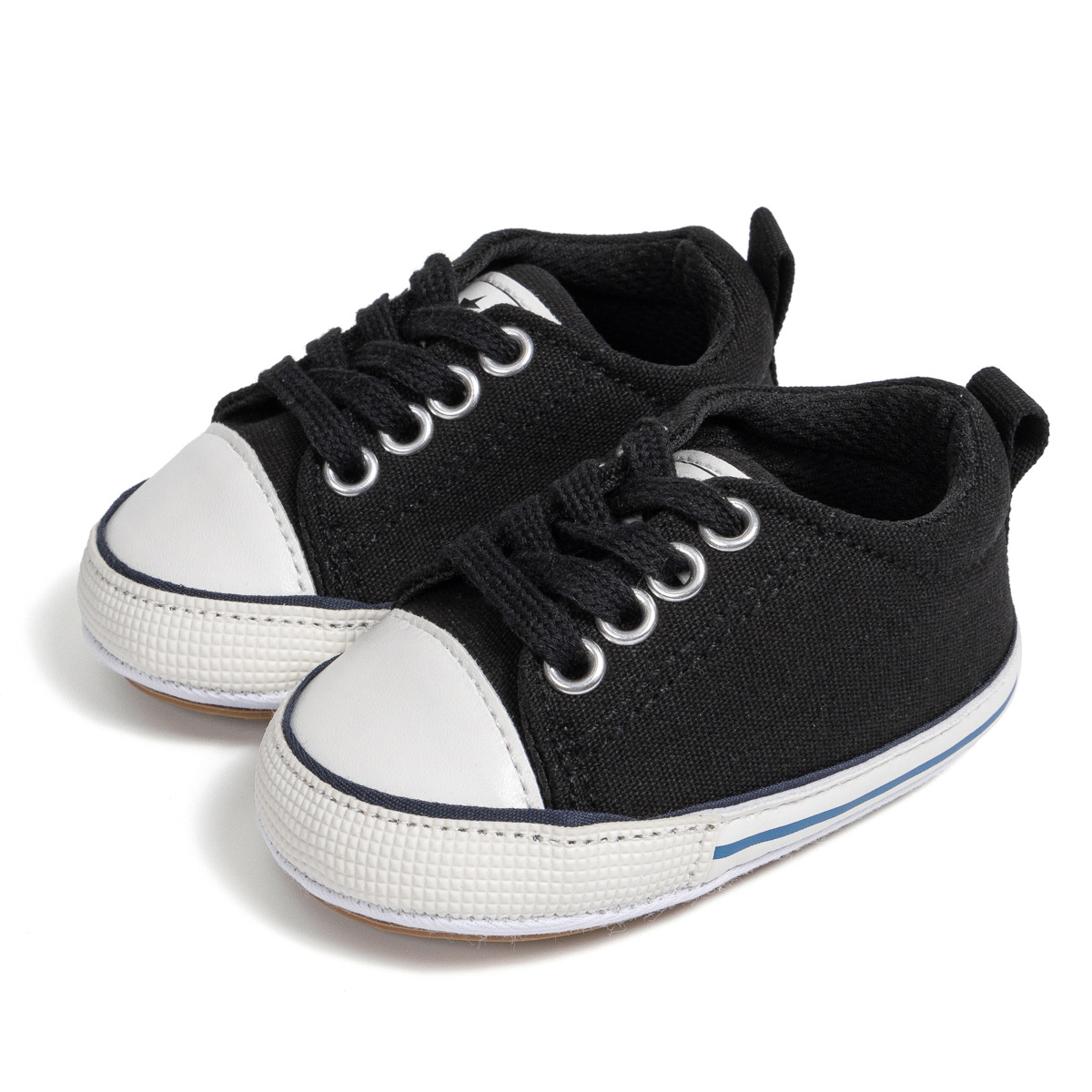 Newborn Classic Five Colors Boys Girls Baby Shoes Happysteps Casual Canvas Sneakers Soft Rubber Soles Anti-slip Unisex Infant First Walkers 0-18M