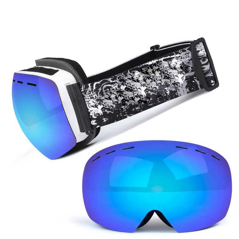 Factory direct sales photochromic ski board winter anti fog skiing goggles CL241010