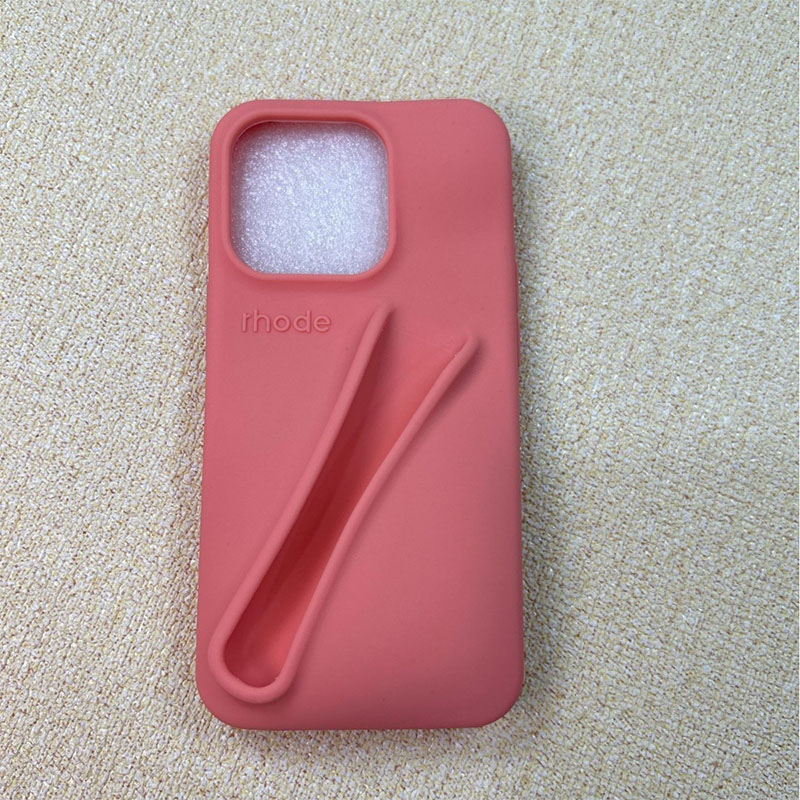 rhode Lipstick Portable phone Case Design Lip Gloss Lipstick Lip Balm 3D Make Up Silicone Soft Phone Cases for iPhone 16 16promax 15 14 plus 13 12 11 