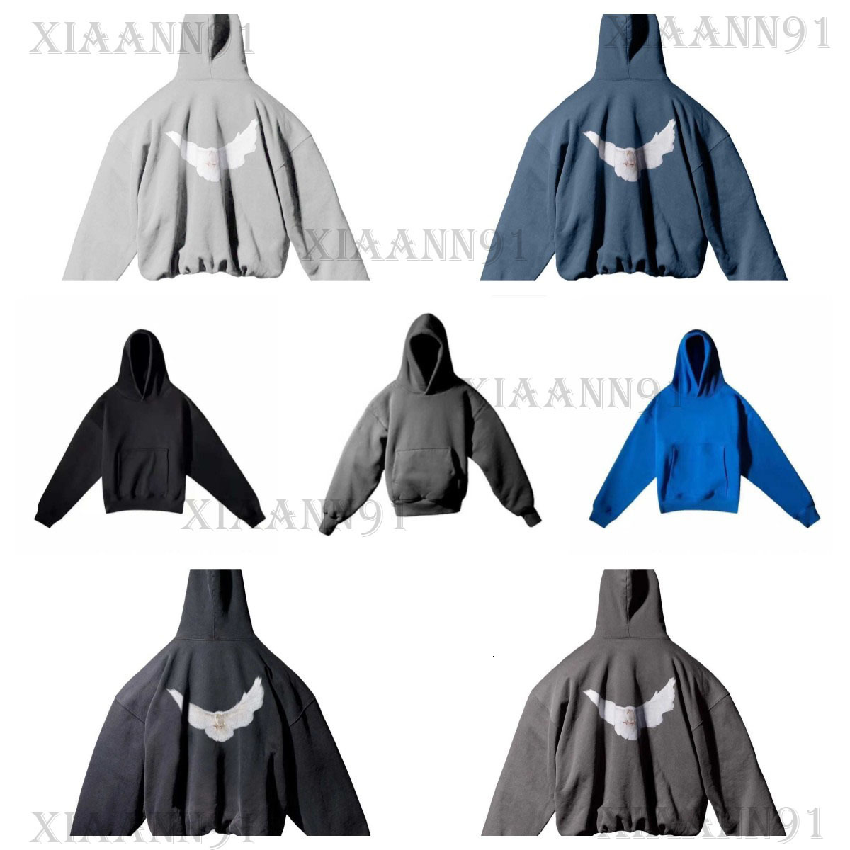 Designer Classic Wests Luxury Kanyes hoodie Three Party Joint Name Peace Dove Printed Mens Womens Vintage Pullover Sweater Yzys Hooded Sweatshirts