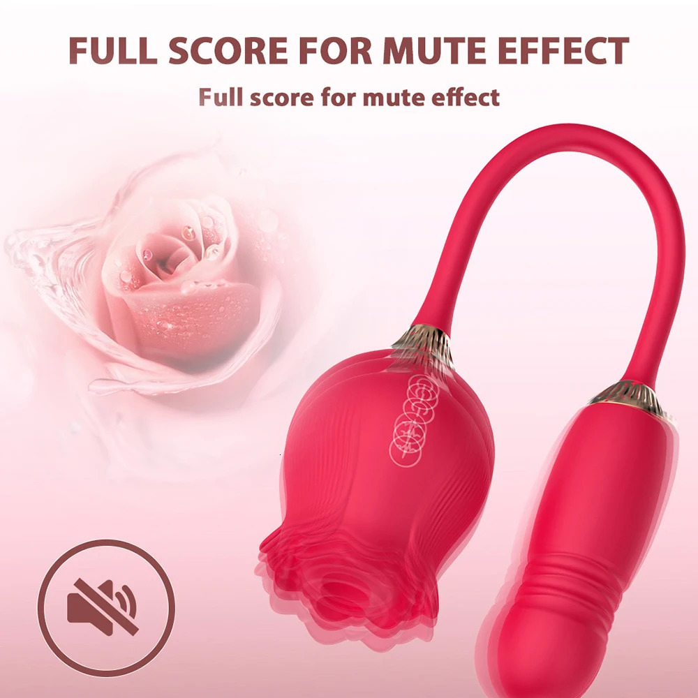 Rose Shape Vagina Sucking Vibrator Intimate Nipple Sucker Oral Licking Clitoris Stimulation Thrusting Powerful Sex Toy for Women 241010