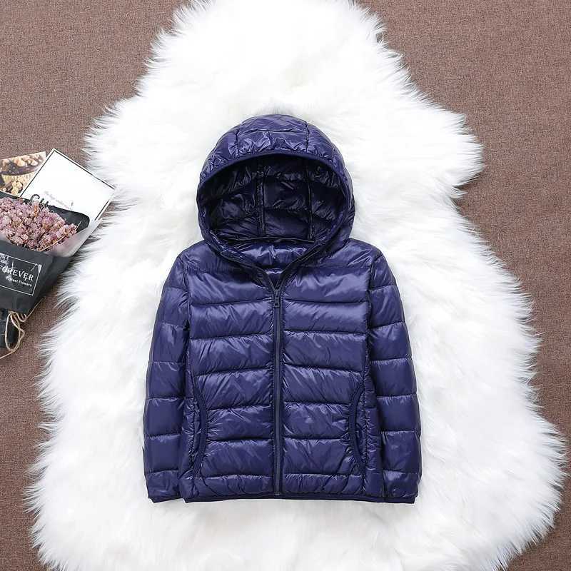 Down Coat Autumn and winter childrens feather jacket Ultralight duck down jacket suitable for boys toddlers hooded jackets and teenage girls clothing 