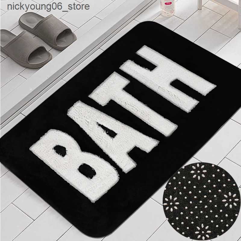 Non-Slip Bath Mats Bathroom Rug Bath Mats for Non Slip Floor MatThick Soft Shaggy Bath Rugs Room DeocrAbsorbent Bathmat Machine Washable Carpet L24091