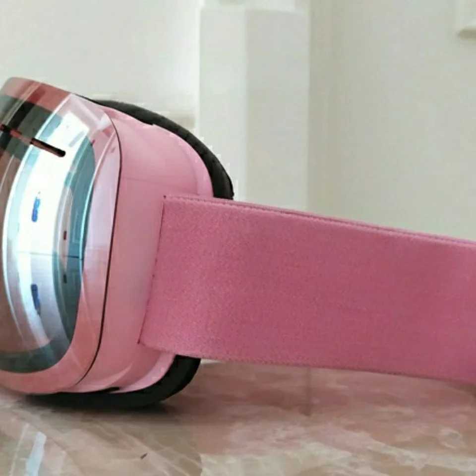 Professional large spherical adult double-layer anti fog skiing goggles womens pink ski goggles anti fog snow sports glasses CL241010