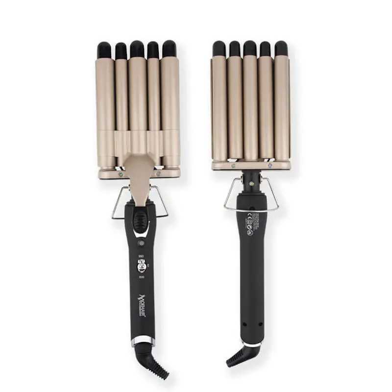 5 barrels of curling iron double voltage curling iron electronic LCD digital display hair styling curling ironXJ241010