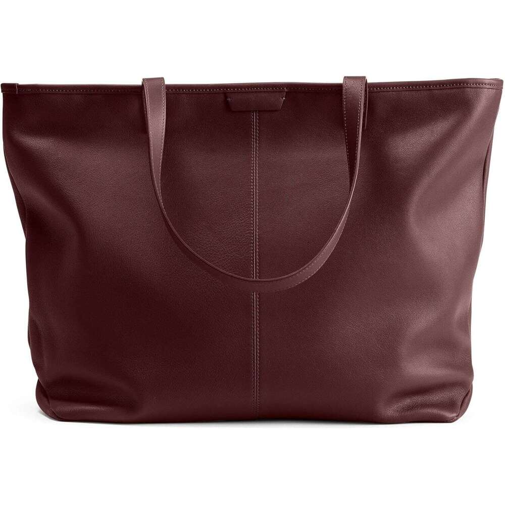 Bordeaux Large Zippered Downtown Tote